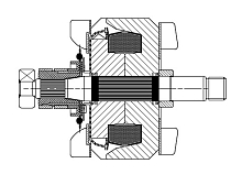 Ротор генератора для автомобилей Nissan Almera Classic (06-) 1.6i