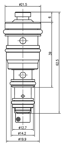 Клапан регулирующий компрессора кондиционера для автомобилей Aveo (02-) (тип Delphi желтый)