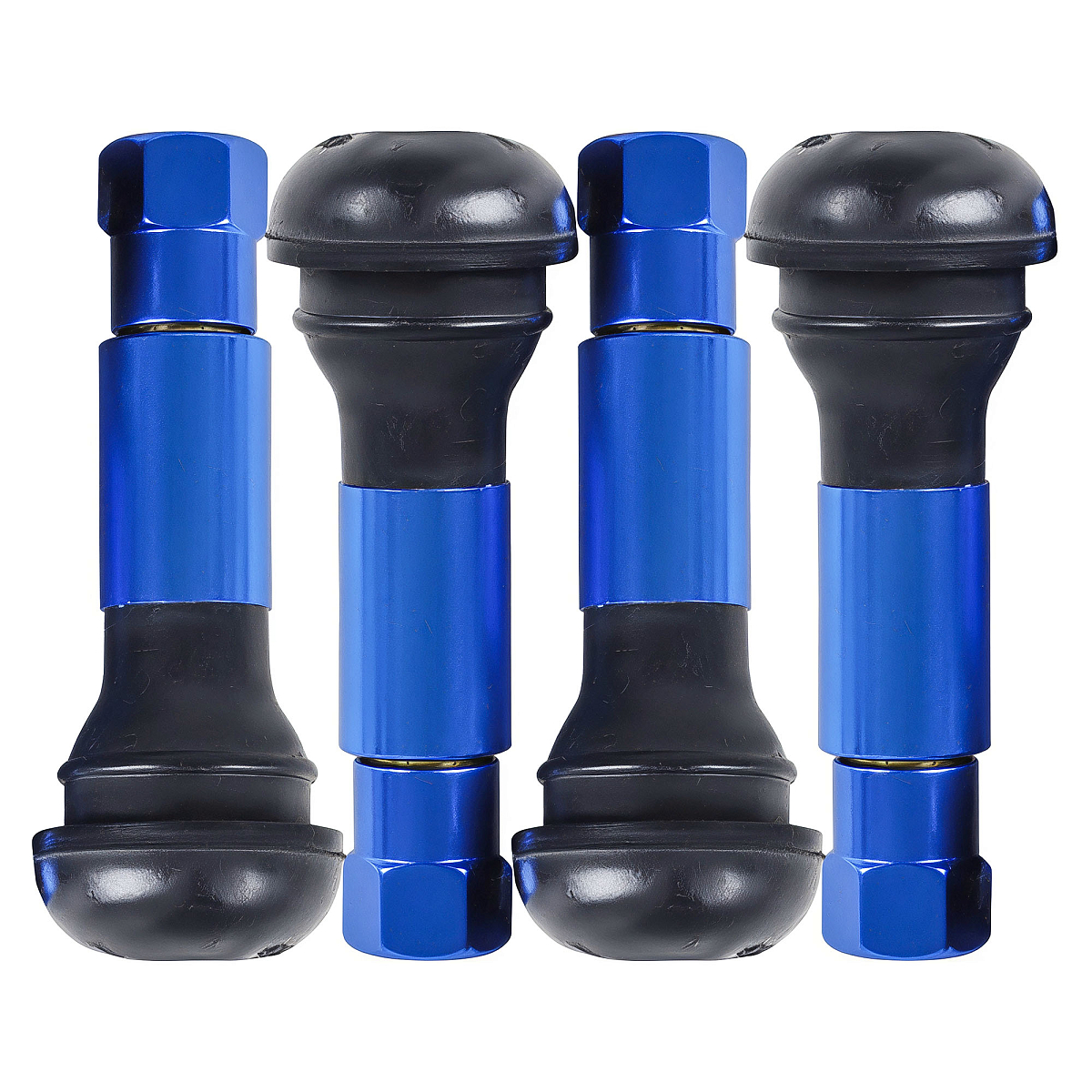 Вентиль для б/к шин TR414C c декор. колпачком, синий, 4 шт.
