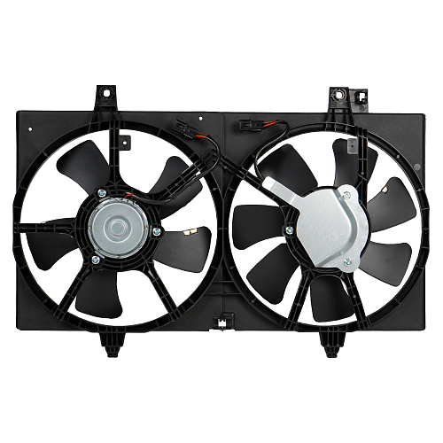 Электровентилятор охлаждения для автомобилей Nissan Almera Classic (B10) (05-) 1.6i (2 вент.) (с кожухом)