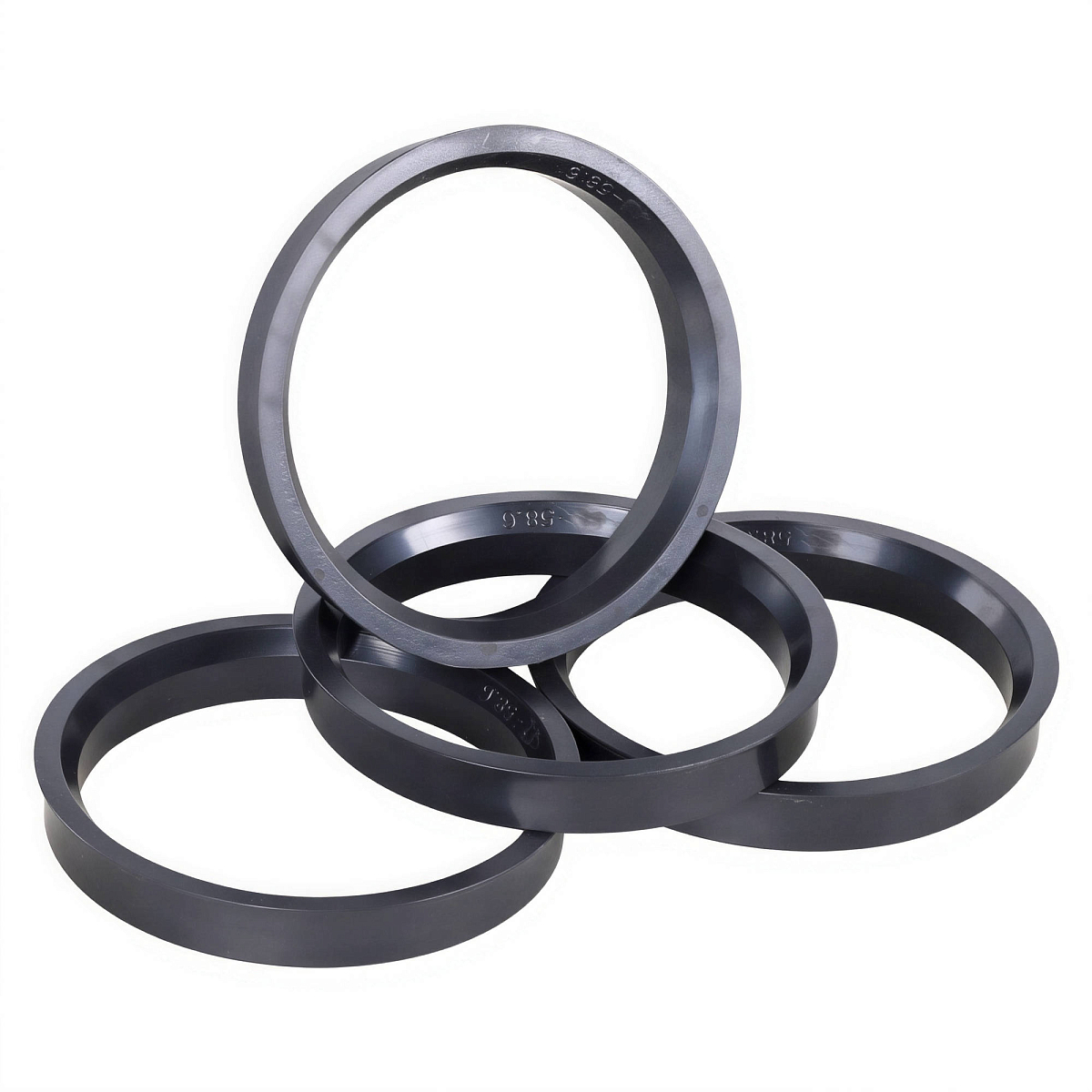 Кольцо центровочное для литого диска 67.1-58.6мм, комплект 4 шт., пластик