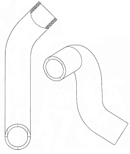 Патрубки охлаждения для а/м ГАЗ 33104 Валдай c дв.ММЗ Д-245 (силикон, кмпл., 2 шт.)