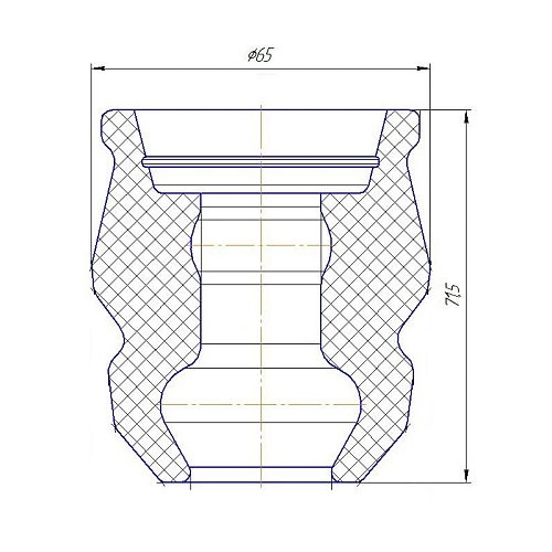 Буфер (отбойник) хода сжатия задней подвески для автомобиля Hyundai Solaris (10-)/Kia Rio (10-)