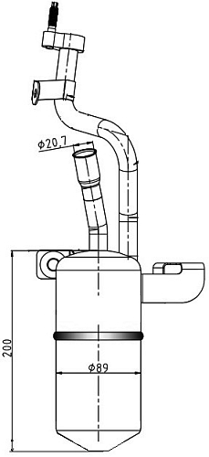 Ресивер-осушитель конденсора для автомобилей Focus II (05-)