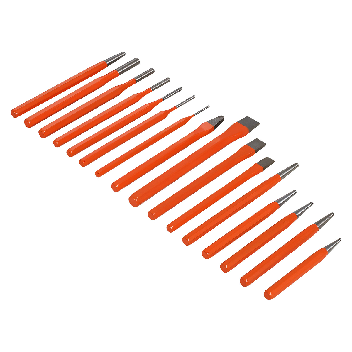 Набор ударного инструмента 16 пр.(зубило, кернер, выколотка, добойник) сумка