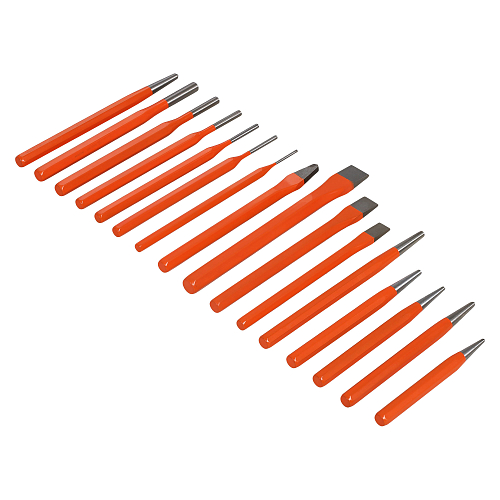 Набор ударного инструмента 16 пр.(зубило, кернер, выколотка, добойник) сумка