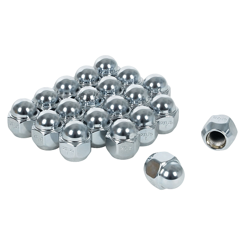Гайка колесная M12x1,25x25, конус, ключ 21, закрытая, хром, 20 шт для а/м Nissan/Infiniti