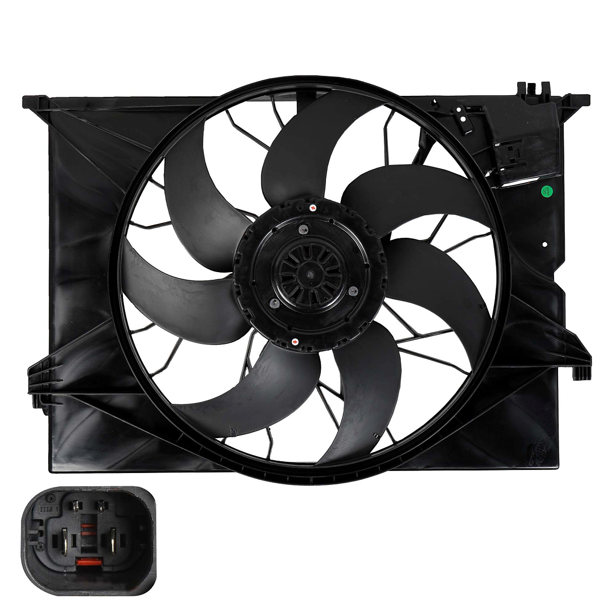 Электровентилятор охлаждения для автомобилей Mercedes-Benz S (W221) (05-) (с кожухом)