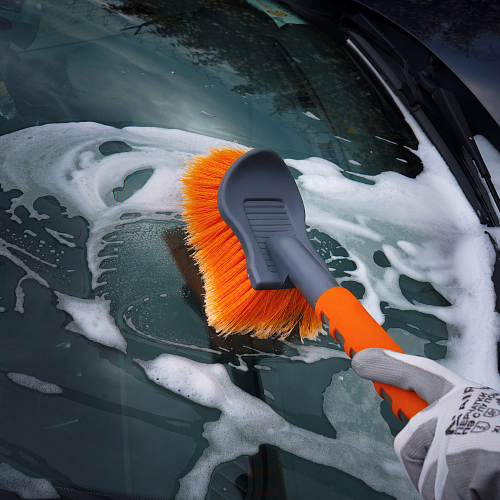 Щетка для мытья с мягкой распушенной щетиной большая (40 см)