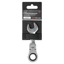 Ключ комбинированный трещоточный шарнирный короткий 16мм PRO, пласт.подвес