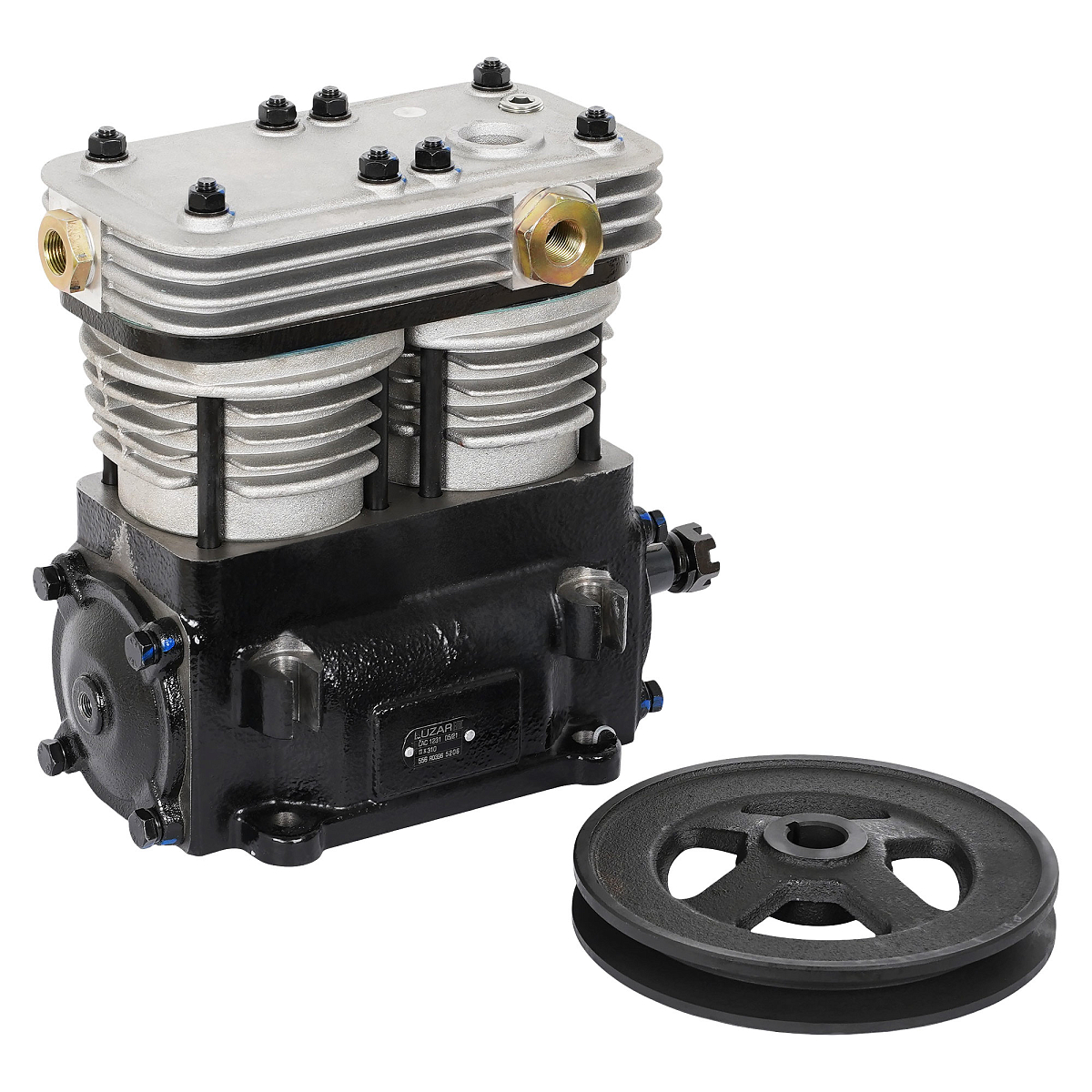 Компрессор воздушный для а/м МАЗ, УРАЛ (2 цилиндр.; шкив 172 мм. 320 л/мин) (аналог ПК-310) (LAC 1231)