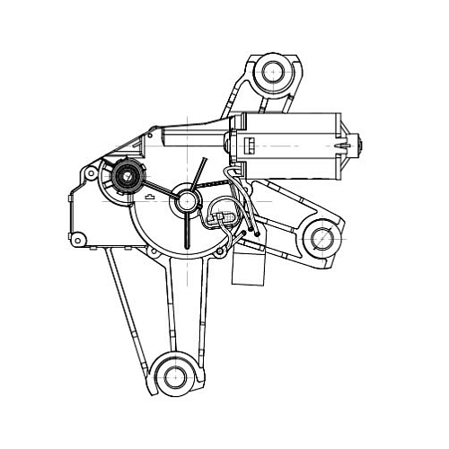 Моторедуктор стеклоочистителя для автомобилей Citroen Berlingo (96-)/Peugeot Partner (96-) (задн.)