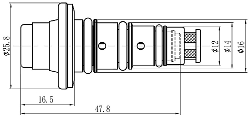 Клапан регулирующий компрессора кондиционера для автомобилей Focus II (05-) (тип Visteon)