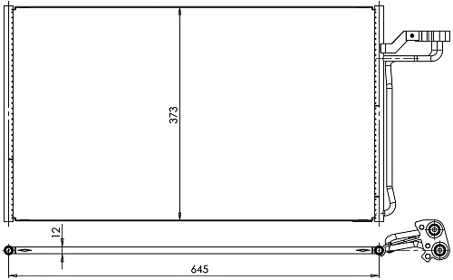 Радиатор кондиционера для автомобилей Volvo S40 (04-)/С30 (06-) 2.4i