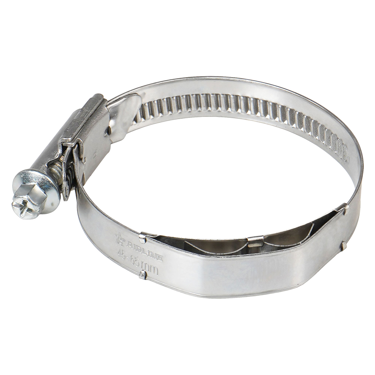 Хомут червячный 45-65/12мм с пружинной вставкой, W2 (нерж.)