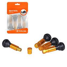 Вентиль для б/к шин TR414C c декор. колпачком, золотой, 4 шт.