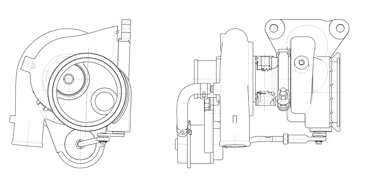 Турбокомпрессор для а/м PSA Boxer (06)/Jumper (06-) 2.2D (TD03)