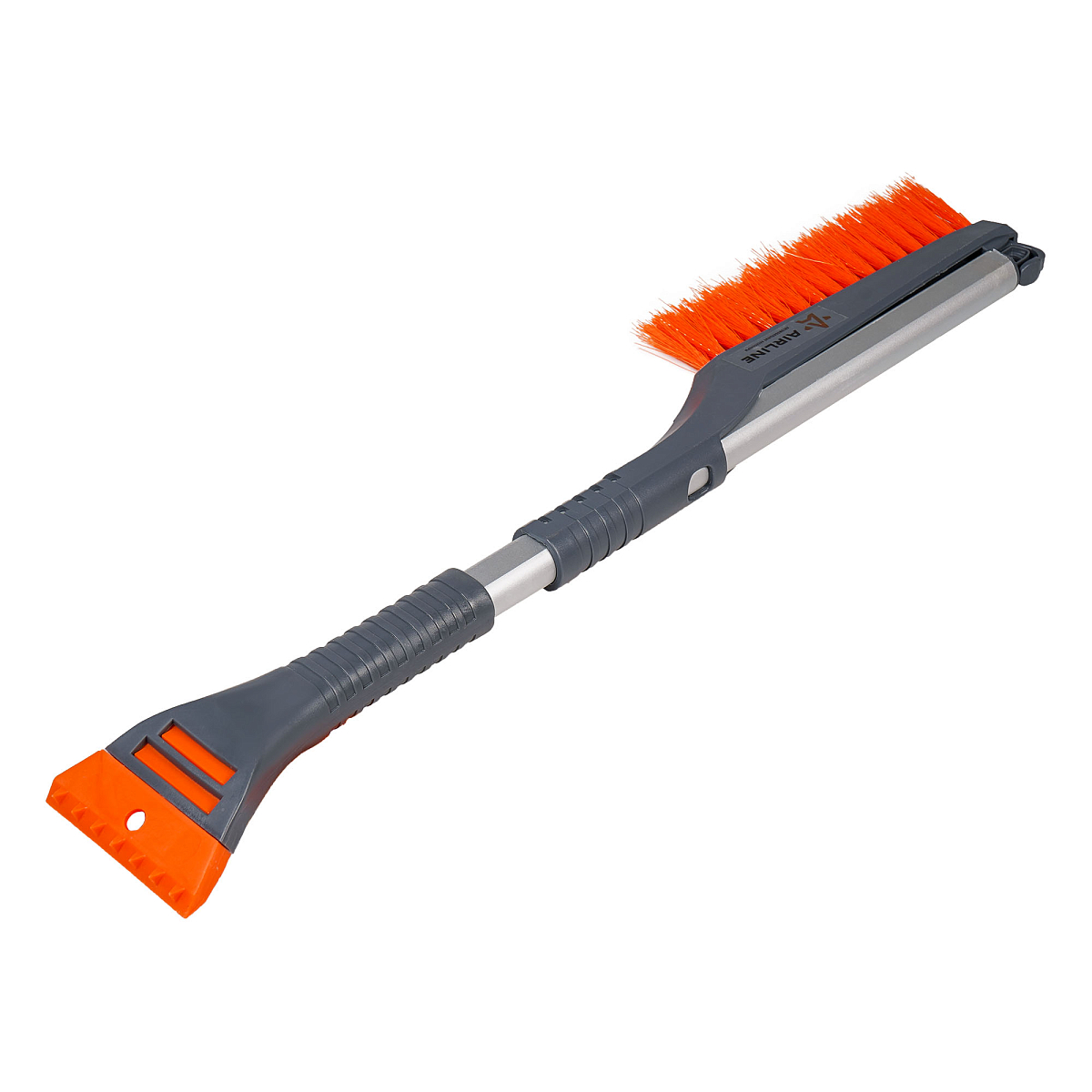 Щетка от снега и льда с плоской телескоп.рукояткой и мягкой щетиной + скребок (60-88 см)