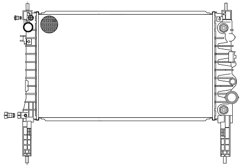 Радиатор охлаждения для автомобилей Mokka (13-) 1.4T AT