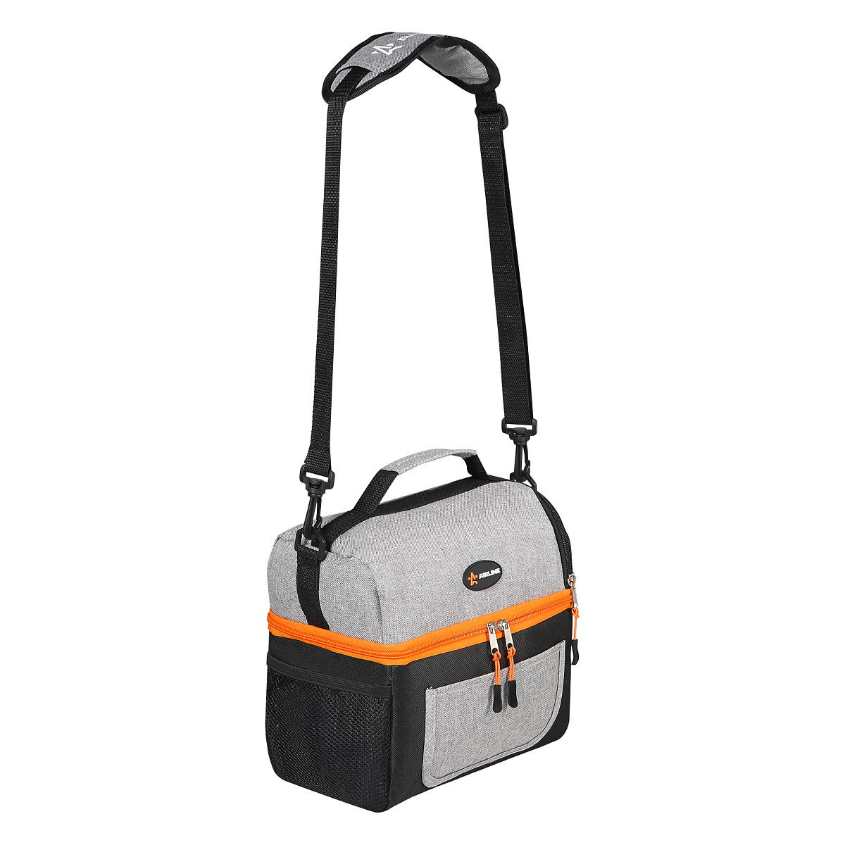 Сумка-холодильник (термосумка) PRO, 9л, 25*22.5*16.5см, водонепр., чер./сер.