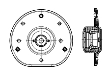 Опора амортизатора для автомобилей Ford Mondeo IV (07-) (передняя с подшипником)