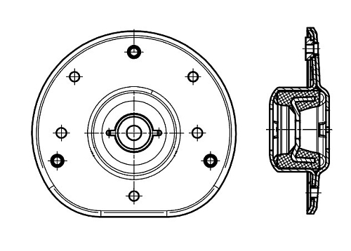 Опора амортизатора для автомобилей Ford Mondeo IV (07-) (передняя с подшипником)