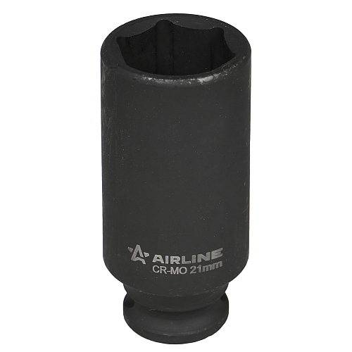 Головка ударная торцевая 3/8"DR шестигранная глубокая 21мм, L=65мм