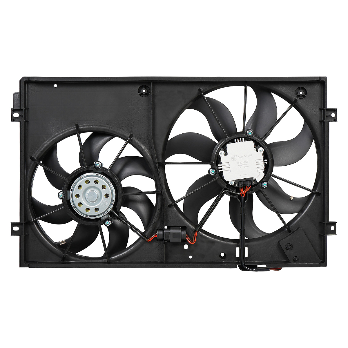 Электровентилятор охлаждения для автомобилей Skoda Octavia A5 (04-)/VW Golf V (03-) (2 вент.) (с кожухом) (тип Brose)