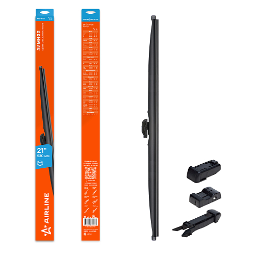 Щетка стеклоочистителя зимняя 530мм (21") 5 адаптеров