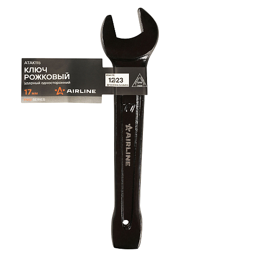 Ключ рожковый ударный односторонний 17мм, L=150-160мм