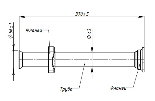 Труба переходная (вставка вместо катализатора) для автомобилей Лада 2108-15, 2110-12 Евро-2 (алюминизированная сталь)