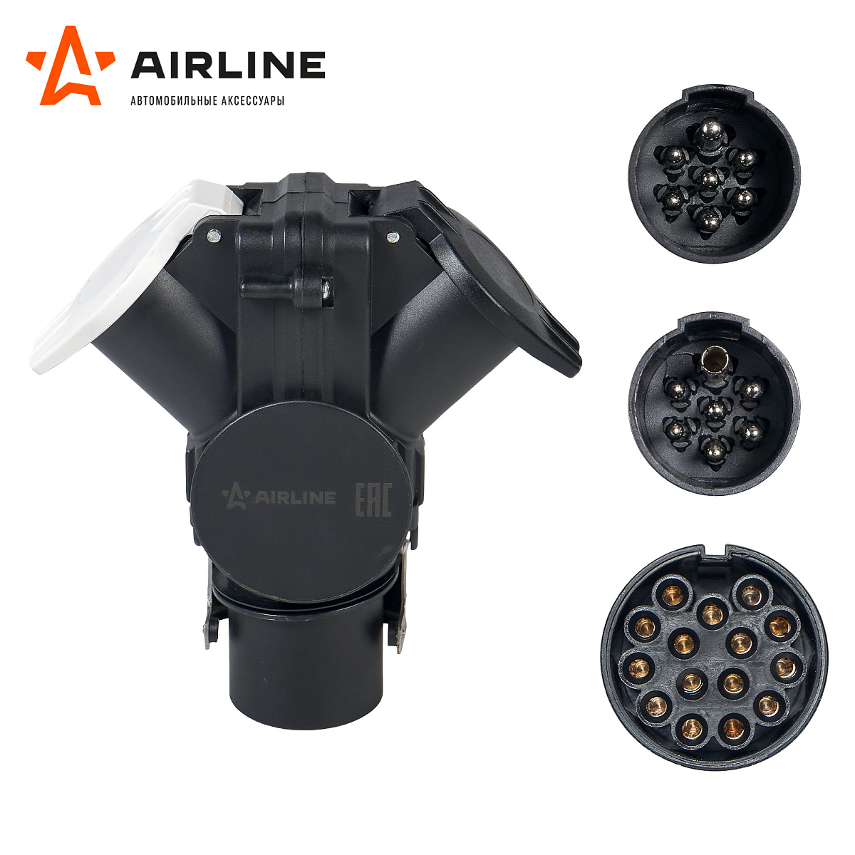 Адаптер розетки прицепа/тягача 24В с 15 конт. на тип-N 7 конт. и тип-S 7 конт.