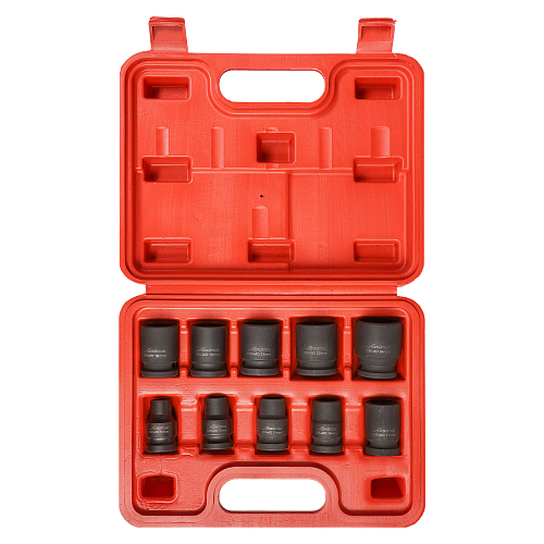 Набор головок ударных 1/2"DR L=38мм, 10пр. (10-24мм) пласт.кейс