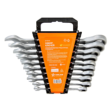 Набор ключей комбинированных трещоточных PRO 10пр. (8-24мм) холдер
