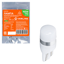 Лампа светодиододная W5W (T10) PLUS, 6000K (Белый), 12/24В, 0.7Вт, 1LED, Биполярная