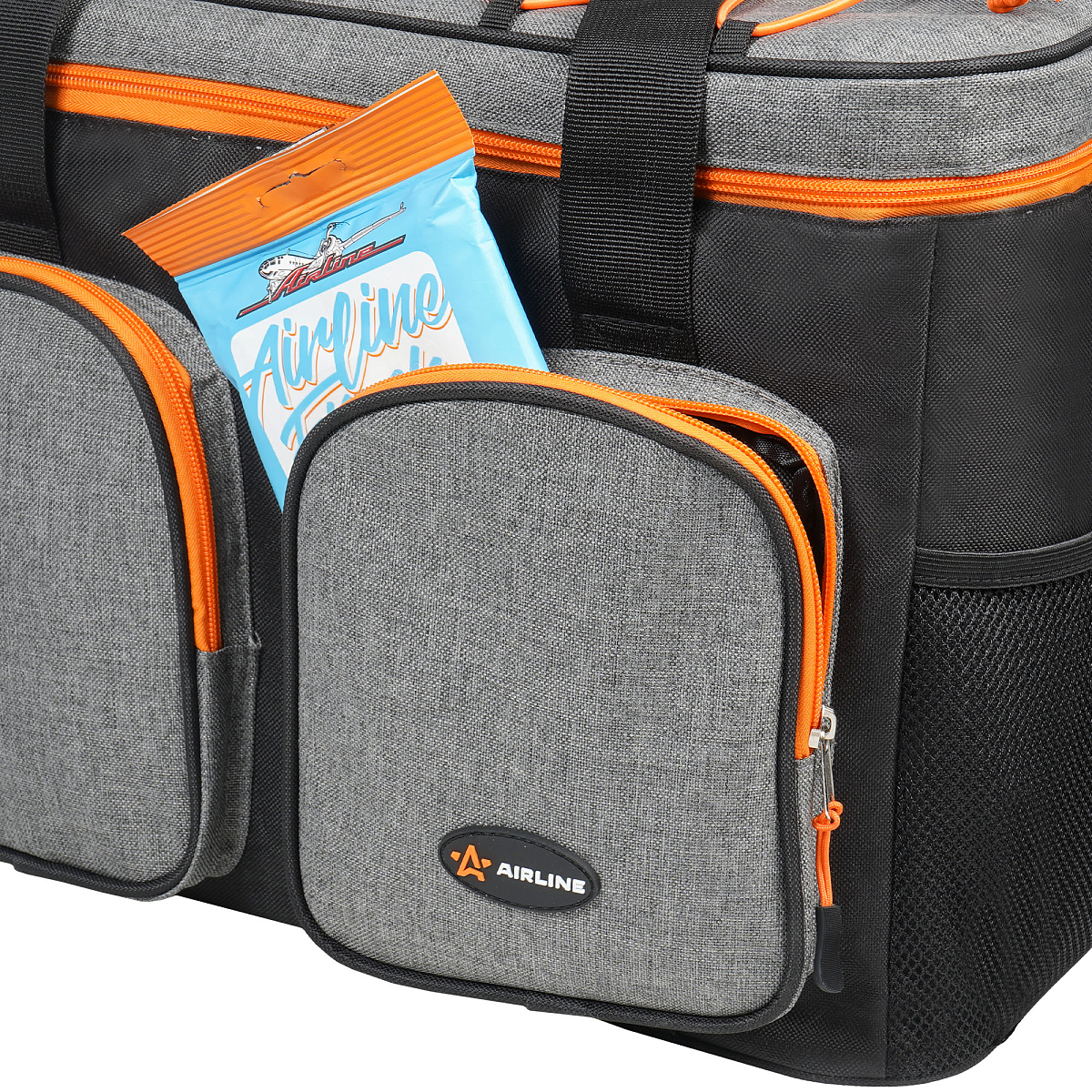 Сумка-холодильник (термосумка) PRO, 27л, 40*31*22см, водонепр., чер./сер.