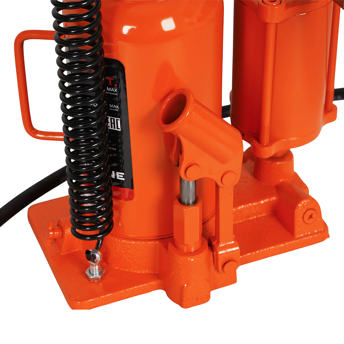 Домкрат бутылочный пневмогидравлический 20т 265-485мм