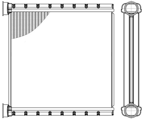 Радиатор отопителя для автомобилей Octavia A8 (20-) (тип Denso)