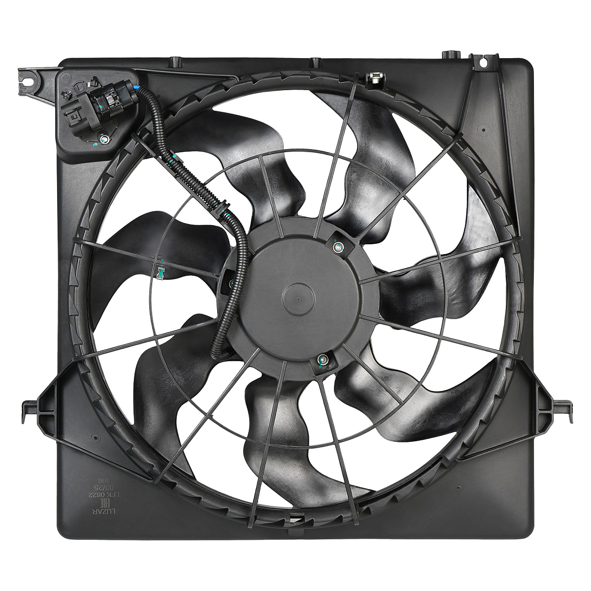 Электровентилятор охлаждения для автомобилей Hyundai Santa Fe III (12-) 2.2D (с кожухом и резистором)