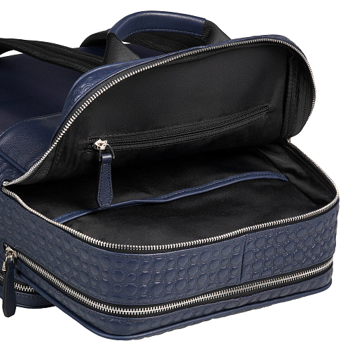 Рюкзак кожаный синий CR