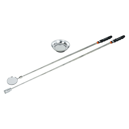 Инструмент инспекционный, набор 3пр. (захват телеск. c подсветкой 2.2кгс, зеркало телеск. D=50мм, магнит.тарелка 108мм)