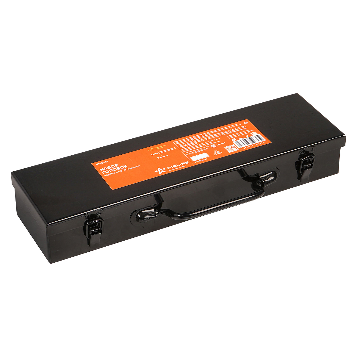 Набор головок ударных 1/2"DR L=78мм, 12пр. (10-24мм) металл.кейс