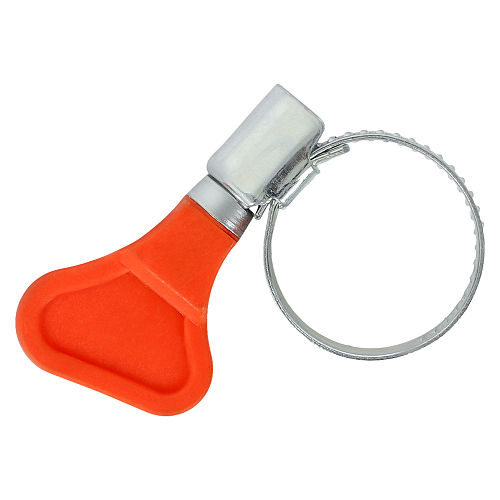 Хомут червячный 12-22/9мм с ключом, стандарт, W1(оцинк.)