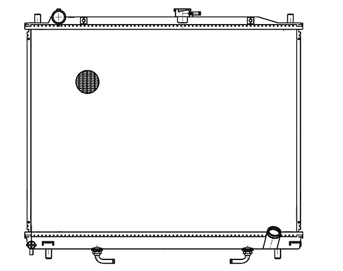 Радиатор охлаждения для а/м Mitsubishi Pajero III (00-)/Pajero IV (06-) 3.2D AT