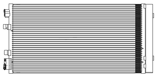 Радиатор кондиционера для автомобилей Fluence (09-)/Megane III (08-) (под датчик с нар.резьбой)