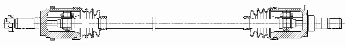 Привод задний правый для автомобилей Honda CR-V (95-) 2.0i AT/MT 4WD
