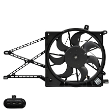 Электровентилятор охлаждения для автомобилей Opel Astra H (04-)/Zafira B (05-) (с кожухом и резистором)