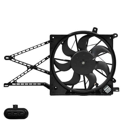 Электровентилятор охлаждения для автомобилей Opel Astra H (04-)/Zafira B (05-) (с кожухом и резистором)