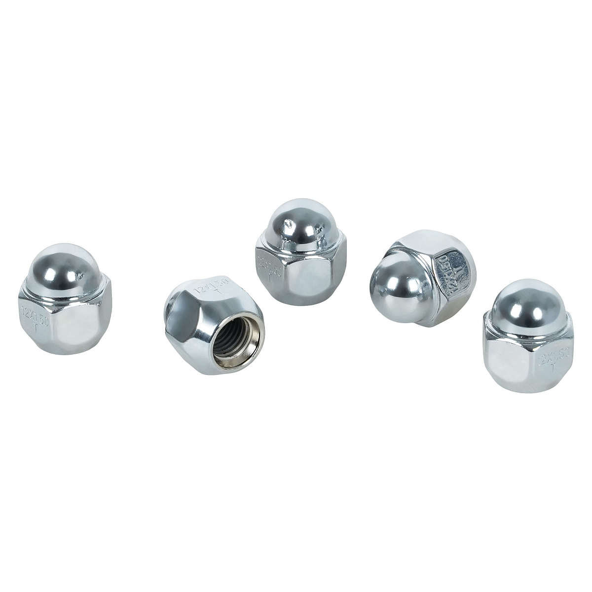 Гайка колесная M12x1,5x25, конус, ключ 21, закрытая, хром, 20 шт для а/м Mazda/Hyundai/KIA