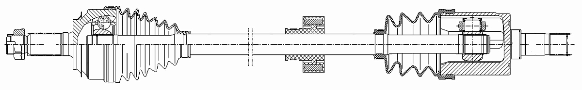 Привод передний правый для автомобилей Honda Civic (05-) 1.8i AT